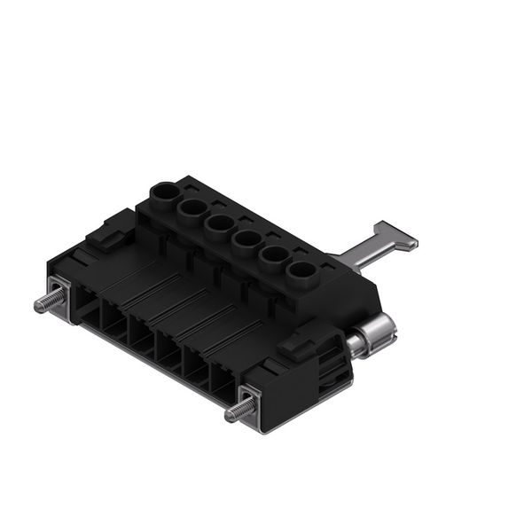 PCB plug-in connector, male plug, 7.62 mm, Number of poles: 6, 180°, Clamping yoke connection, Clamping range, max. : 6 mm², Box image 3