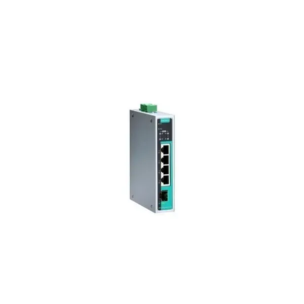 MOXA – EDS-G205A-4POE-1GSFP – Unmanaged Gigabit PoE switch with 4 PoE 10/100 1000BaseT(X) ports image 1