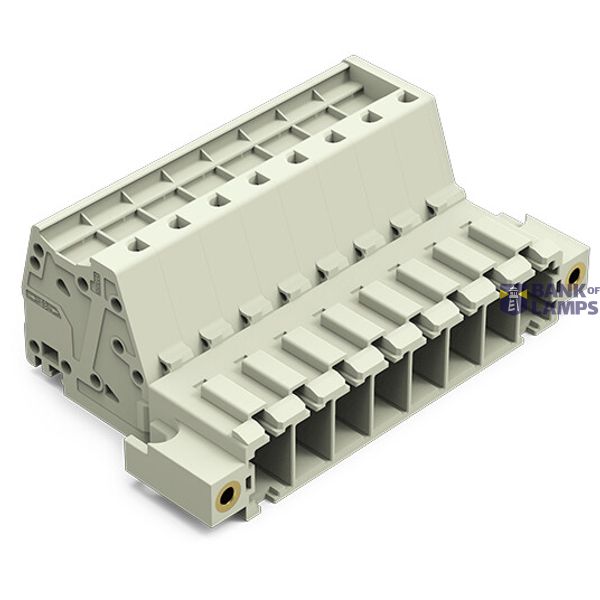 1-conductor male connector Push-in CAGE CLAMP® 10 mm² light gray image 1