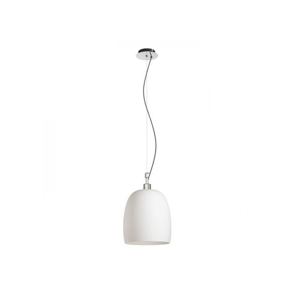 COROA NEW 28 pendant opal-colored glass/chrome 230V LED E27 15W image 1
