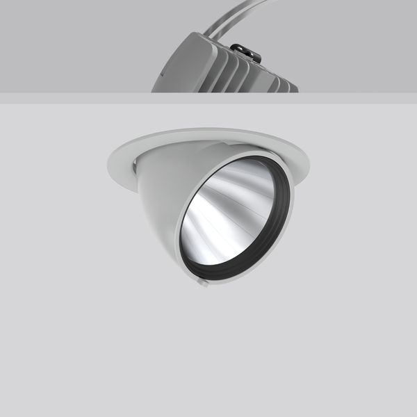 GOLAS maxi, 35 W, 3950 lm, 927, silver, on/off Recessed projectors, D  image 1