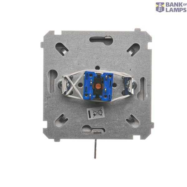 Single switch with backlight LED, (module), 10AX, quick connection, Gold matt, metalic image 1