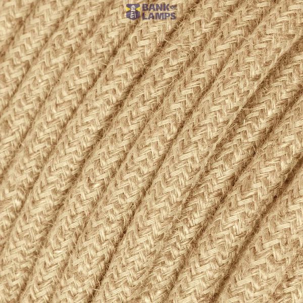Natural Juta Textile Cable - The Original Creative-Cables - RN06 round 2x0.75mm / 3x0.75mm image 2