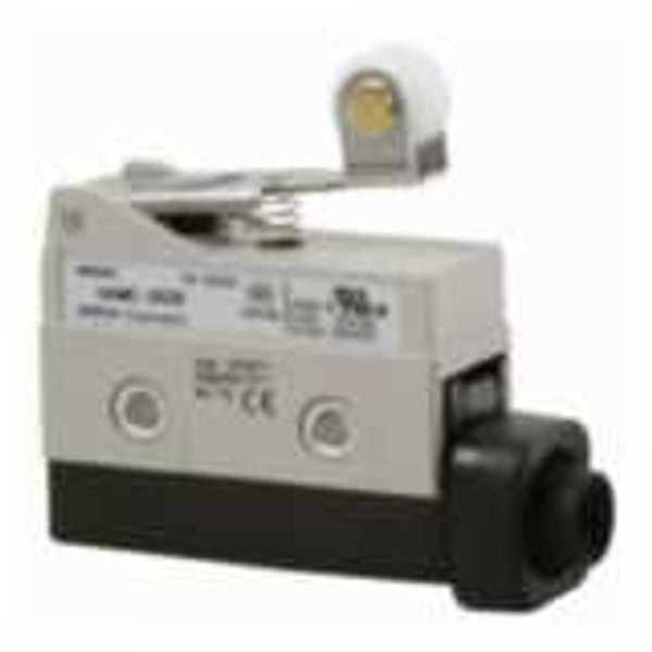 Enclosed switch, short hinge roller lever, SPDT, 10 A D4MC2001M image 1