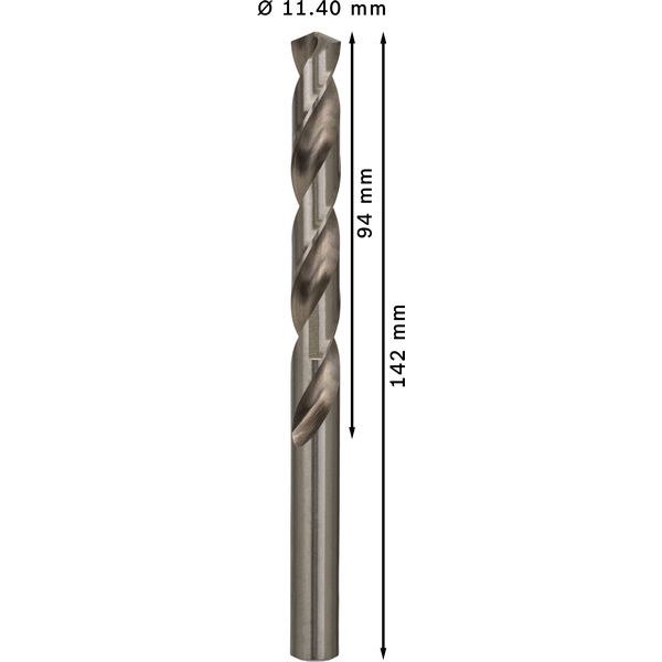 Metal drill bits HSS-G, DIN 338 11,4 x 94 x 142 mm 5 pcs. image 1