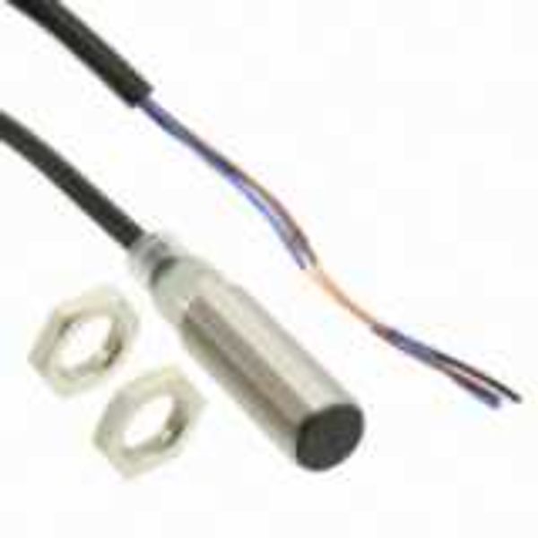 Proximity sensor, inductive, nickel-brass, short body, M12, shielded, E2B 2096F image 1