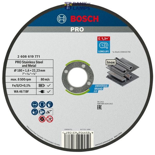 Standard for Inox Straight Cutting Disc 180 x 1.6 x 22.23 mm image 3