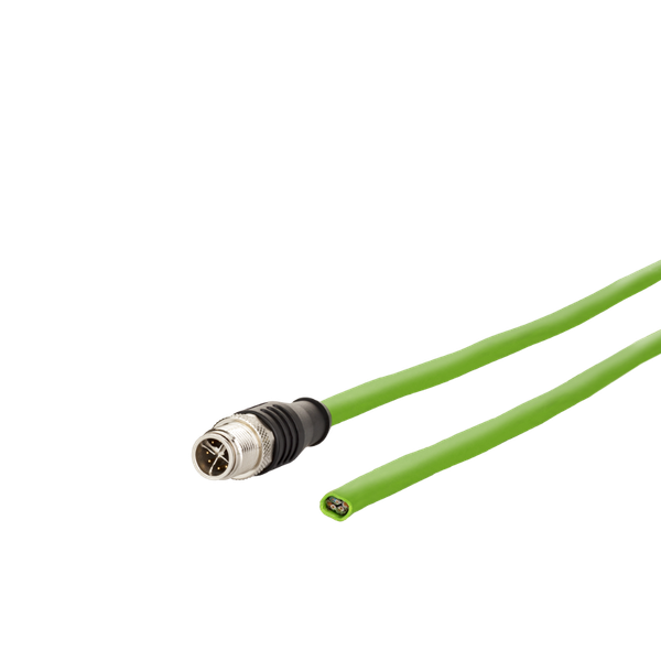 M12 Industrial Ethernet cable, X-coded, 1.0 m, M12 plug straight - fre image 3