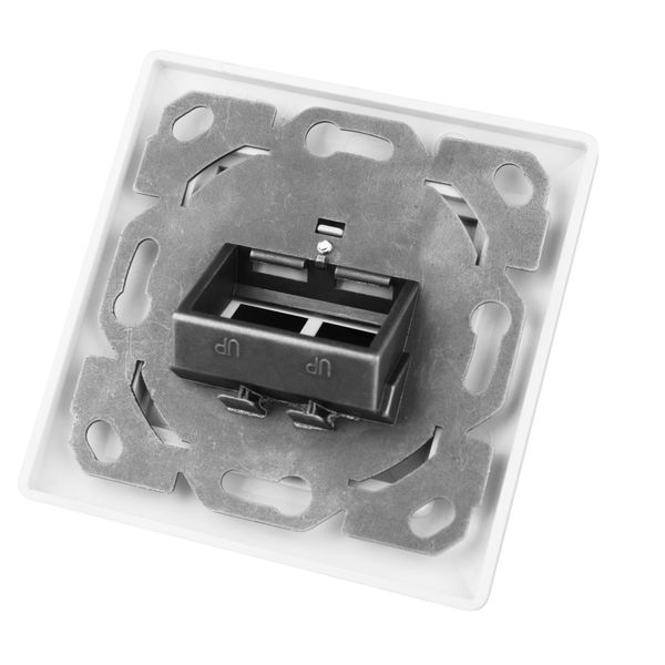 Outlet empty for 2 modules (SFB), 80x80mm, angled, RAL9010 image 3