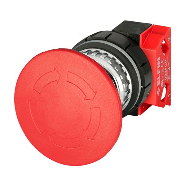 Mushroom push-button Ø 60, twist release, red, N.C. image 1