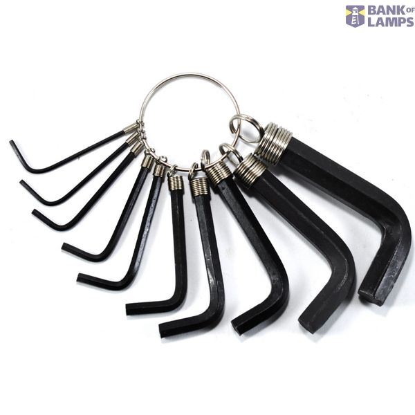 Hex key set 10 pcs., 1.5-10мм, CrV image 1