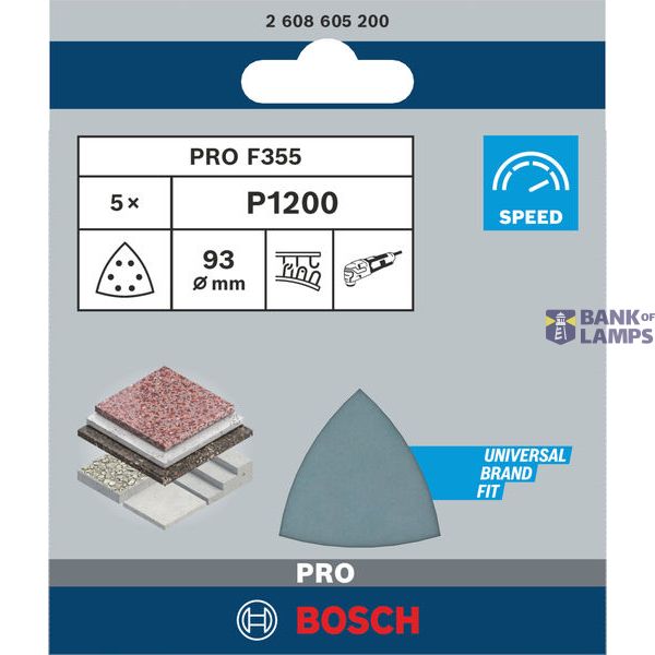 F355 sanding sheet, pack of 5 93 mm, 1200 image 3