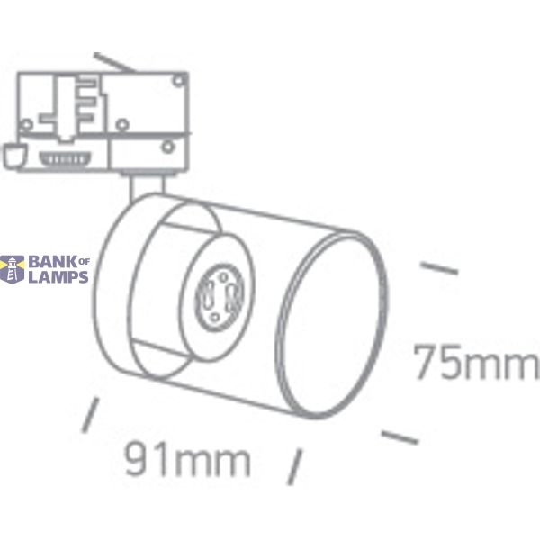 POLYCARBONATE 10w GU10 TRACK SPOT 100-240V image 2