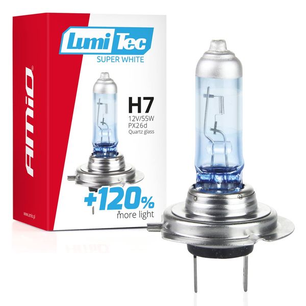 Halogen bulb H7 12V 55W LumiTec Super White +120% image 1