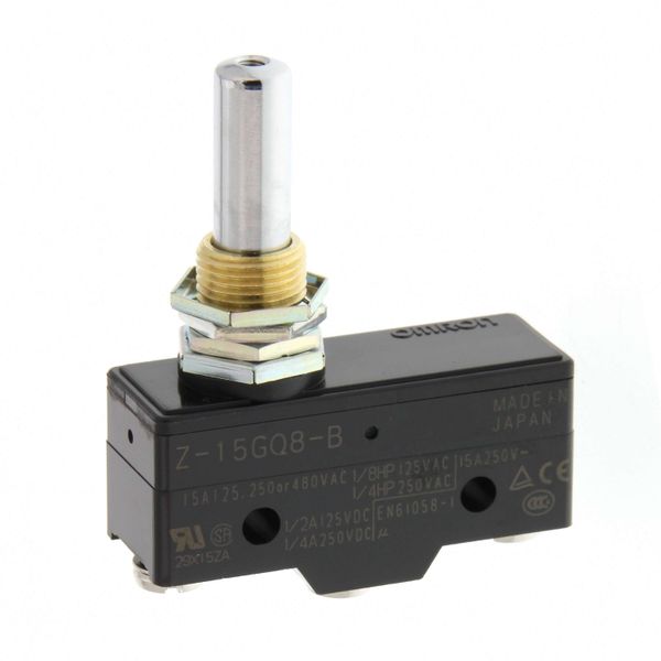 Basic switch, high operating force, panel mount plunger, SPDT, 15A Z15G4057M image 4