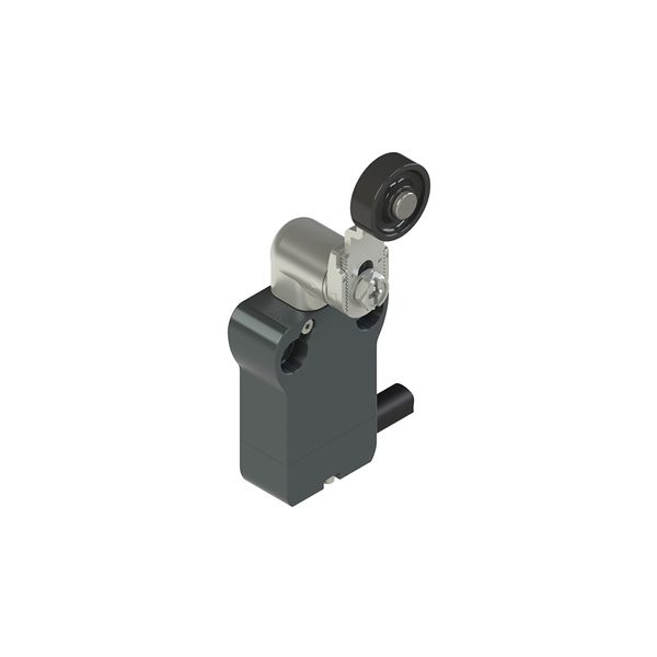 Modular prewired switch with adjustable shaped metal revolving lever image 1