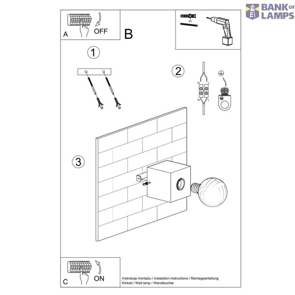 ARIZ WALL LAMP NATURAL WOOD E27 1X60W IP20 image 3