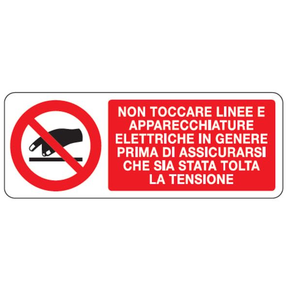 Prohibition sign - Al - 350x125 mm image 1