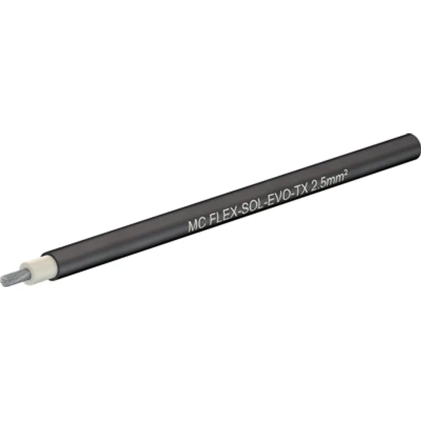 Polyolefine-photovoltaic cable, halogen free, Cableline, 2.5 mm², 47 x 0.25 mm, black, outer Ø 5 mm, 62.7430-91021 image 1