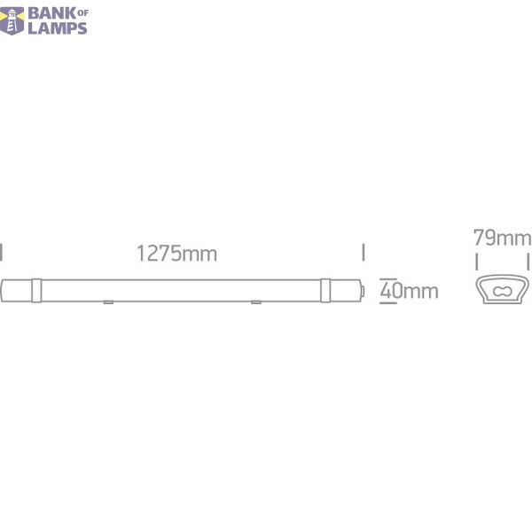 IP65 LED CONNECTABLE 36W CW 1265mm 100-240V image 2