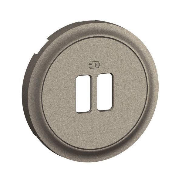 COVER PLATE USB CHARGER TITANIUM image 2
