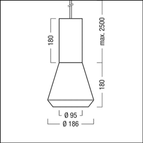 V2-P M 2500-FASH SWI 3CUC CWH WFL DK WH - LED pendant spotlight image 2