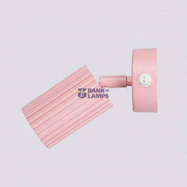 Wall lamp KARBON pink with a switch image 6