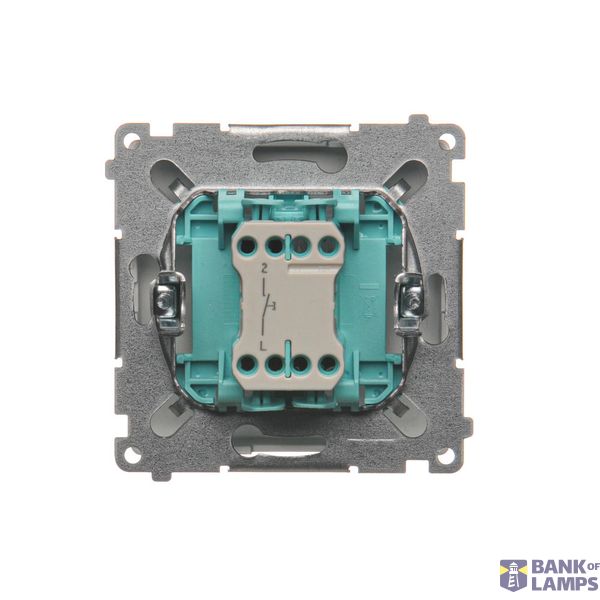 Single switch, (module), 10AX, quick connection, Gold matt, metalic image 1