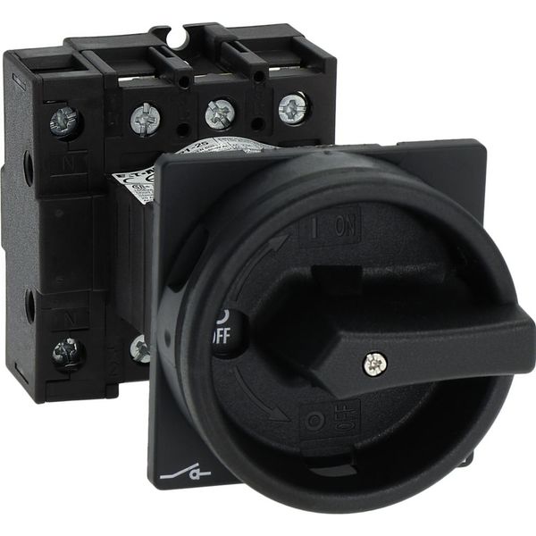 P1-25/V/SVB-SW/N Main switch, P1, 25 A, rear mounting, 3 pole + N, STOP function, With black rotary handle and locking ring, Lockable in the 0 (Off) position image 19