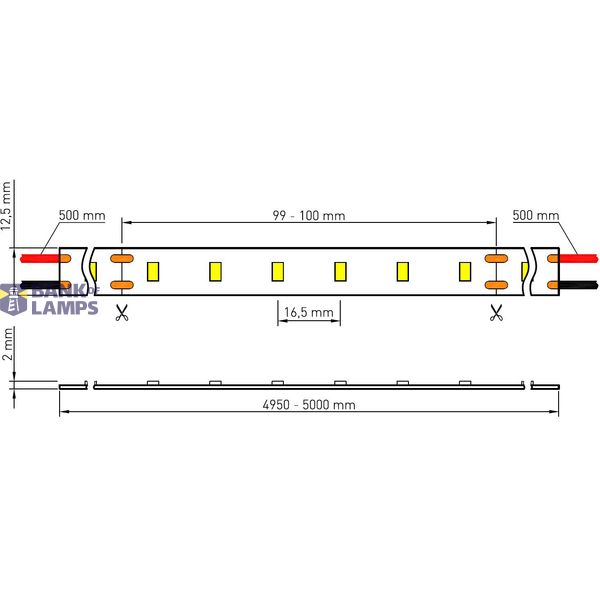 FS 108, NW, Ra=80+, 26,4W/m, 2790lm/m, 24VDC, IP44, l=5m image 3