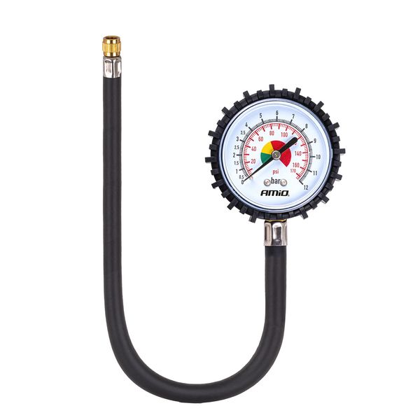 Mechanical Gauge with Hose 30 cm 12 bar AMIO-04468 image 1