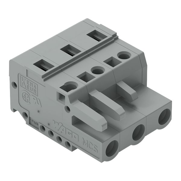 1-conductor female connector CAGE CLAMP® 2.5 mm² gray image 1