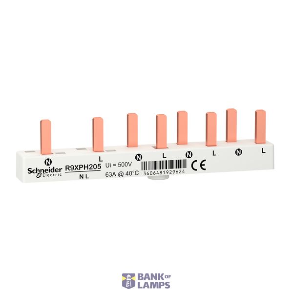 Busbar 1P+N 2P RCCB + 3 MCB (4 pcs) image 1
