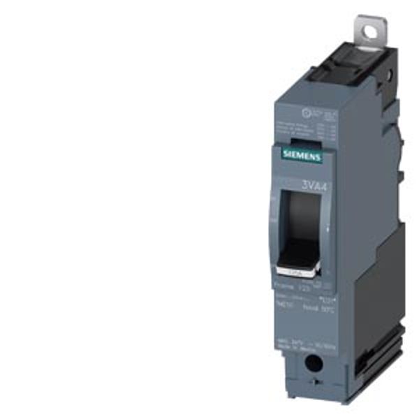 Circuit breaker 3VA4 UL frame 125 breaking capacity class M 35 kA @ 277 V 1-pole image 1
