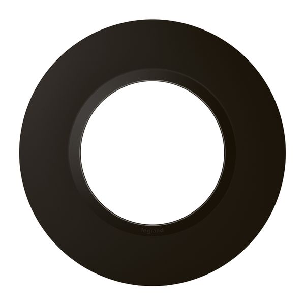 Round dooxie plate 1 position black velvet effect finish image 1