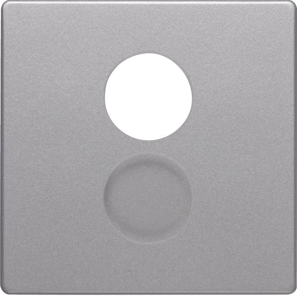 Centre plate for loudspeaker socket outlet, Q.1/Q.3, alu velvety, lacq image 1