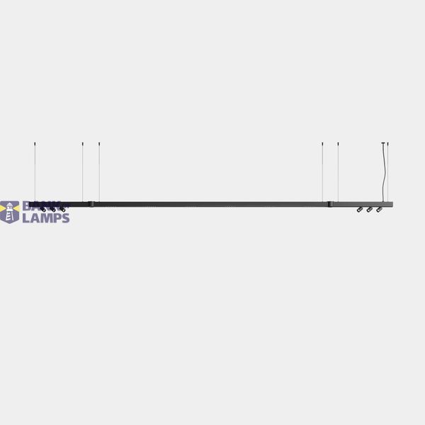 Lineal lighting system Apex Lineal Pendant 3180mm 6 Spots 30mm 58.8W LED warm-white 2700K CRI 90 ON-OFF Black IP20 5310lm image 1