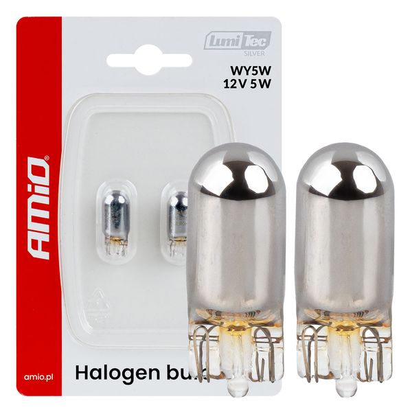 Halogen bulbs WY5W 12V5W LumiTec CHROME 2 pcs. AMIO-04628 image 1