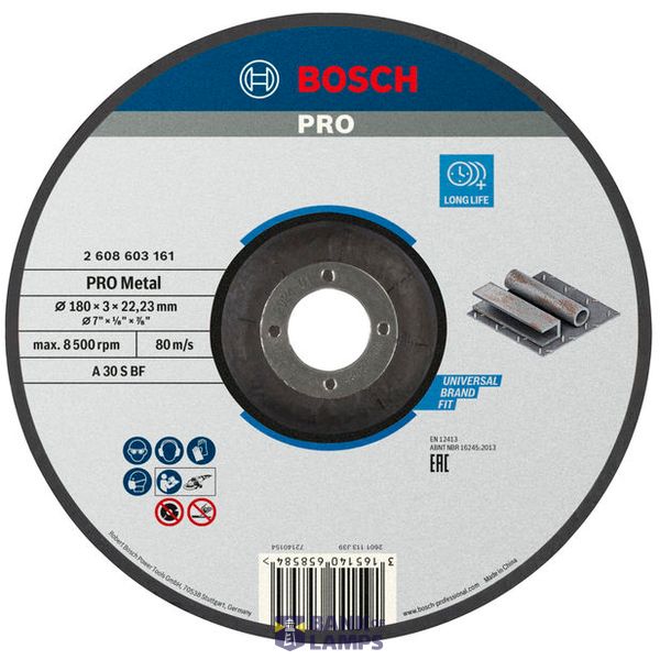 Standard for Metal cutting disc with depressed centre A 30 S BF, 180 mm, 22,23 mm, 3,0 mm image 1