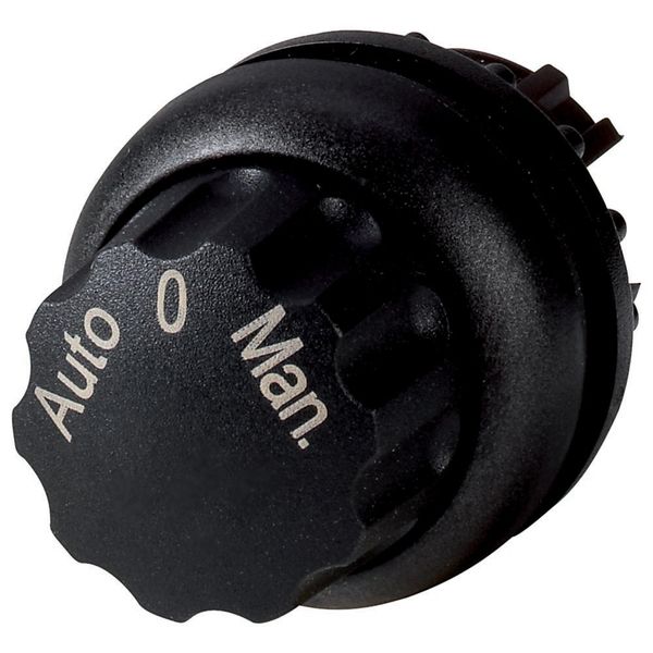 M22S-WR3-X94 Changeover switch, RMQ-Titan, With rotary head, maintained, 3 positions, inscribed, Bezel: black, Auto 0 Man. image 2
