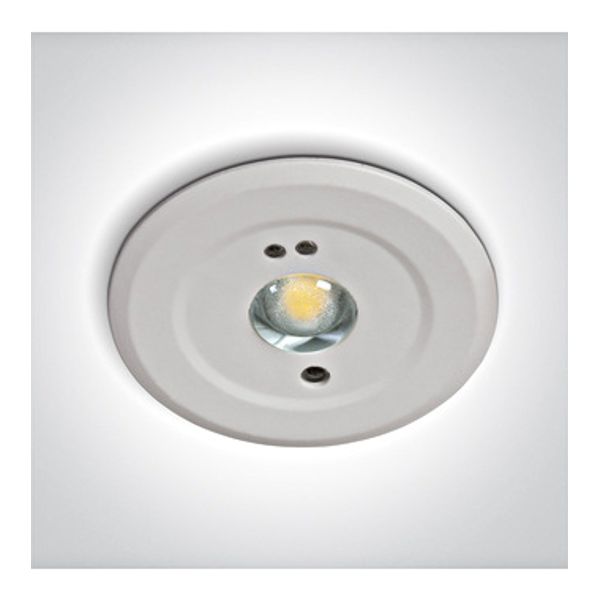 Theia-EM LED 1,5W 150lm IP20 EM-3h 125ø 230V Autotest image 1