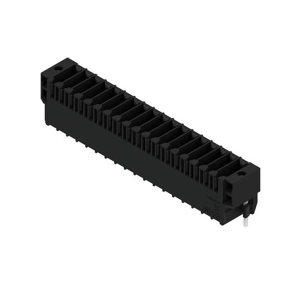 PCB plug-in connector, male header, Solder flange, THT/THR solder connection, 3.50 mm, Number of poles: 18, 180°, Solder pin length (l): 1.5 mm, tinned, black, Box image 2