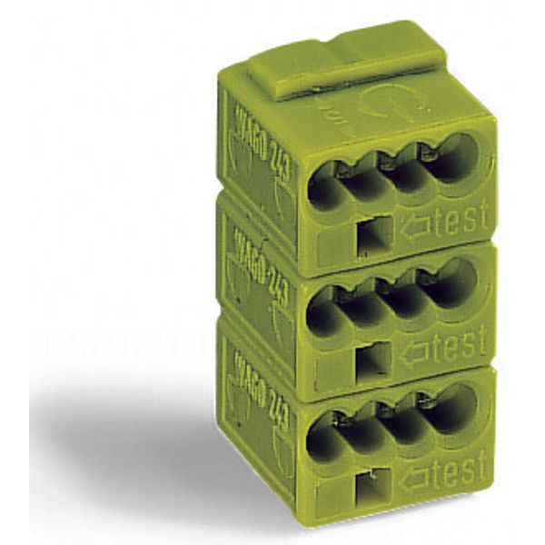 4-conductor female plug PUSH WIRE® 0.8 mm Ø light green image 3