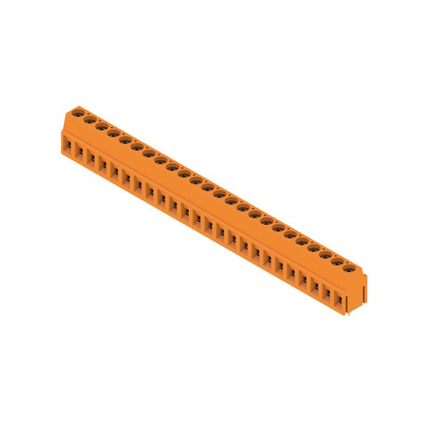 Printed circuit board terminals, 5.00 mm, Number of poles: 24, 90°, Solder pin length (l): 3.5 mm, tinned, orange, Clamping yoke connection, Clamping range, max. : 2.5 mm², Box image 2