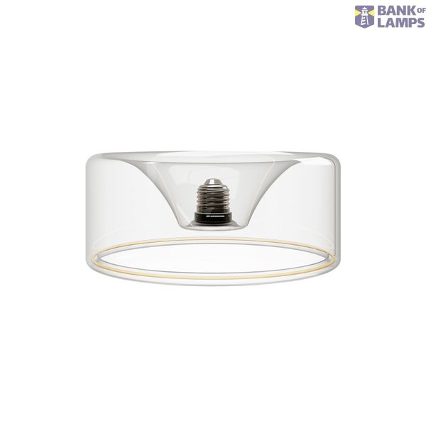 LED Clear Light Bulb Ghost Line Recessed Donut 195x83 6W 500Lm E27 2200K Dimmable - G02 image 1