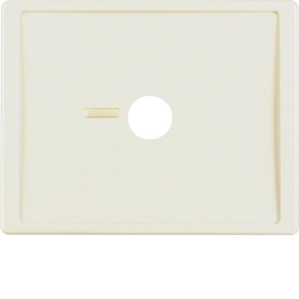 Centre plate for pneumatic call switch, lens, arsys, white glossy image 1