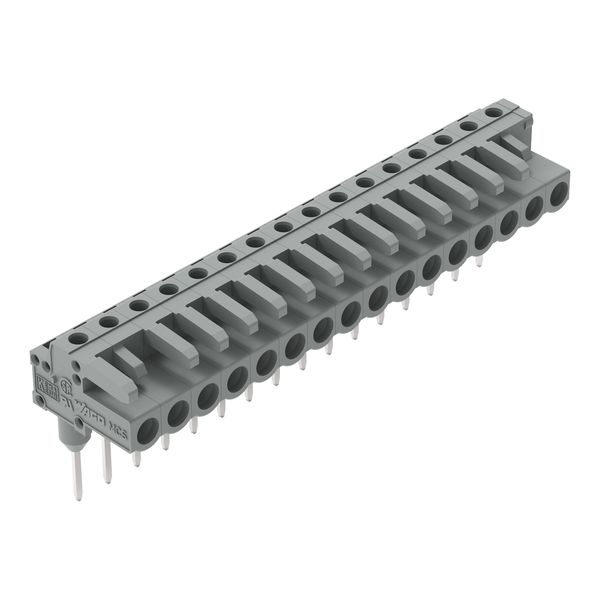 Female connector for rail-mount terminal blocks 0.6 x 1 mm pins angled image 1