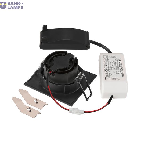 NEW TRIA® 68, recessed ceiling light, 2700K, 38°, IP 20, square, black image 1