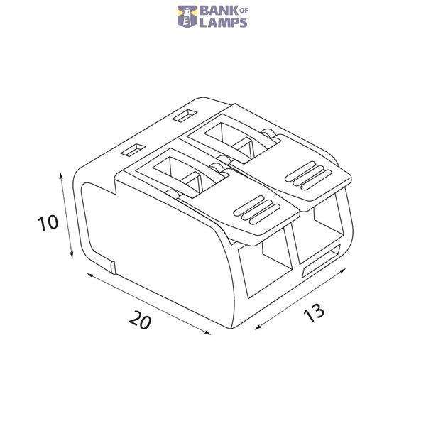 Quick connector CMK-622 450V, 32A, 2x4 mm², no need for terminal stripping image 2
