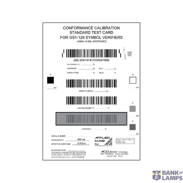 Calibration Conformance Test Card, 128 undated 3Z4U0181A image 1